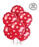 Amfin Balloons With Polka Dot Print Pack of 50 - Red