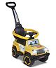 PLAYROOT Jimmy Plus Rider Musical Ride-On Car with LED Lights, Parental Push Handle & Safety Guard for Toddlers - Yellow