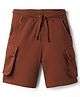 Honeyhap Premium 100% Cotton Knit Knee Length Solid Bermuda With Bio Finish & Pockets - Brown