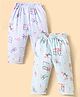Simply Muslin Woven Full Length Leggings with Animal Print Pack of 2 - Multicolour
