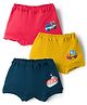 Simply Interlock Knit Vehicle Printed Bloomers Pack of 3 - Blue Red & Yellow