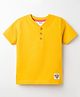 Simply Sinker Knit Half Sleeves Solid Colour T-Shirt - Orange
