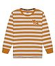 Young Birds Cotton Woven Full Sleeves Striped Tee - Yellow