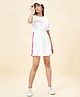 Coolsters by Pantaloons Knit Half Sleeves Evolution Text Printed Dress - White