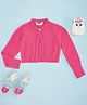 Pantaloons Junior Knit Full Sleeves Solid Sweater - Pink