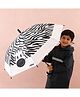 Babyhug Free Size Umbrella with Zebra Print - Back & White