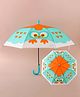 Babyhug Free Size Umbrella with Owl Print - Green & Orange