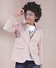 CRIMSOUNE CLUB Woven Full Sleeves Solid Blazer - Pink