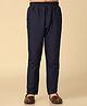 KISAH Cotton Blend Woven Solid Pyjama - Navy Blue