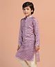 KISAH Viscose Woven Full Sleeves Bandhani Printed Kurta - Purple