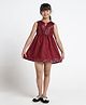 Under Fourteen Only Sleeveless Sequins Embellished Knee Length Dress - Maroon