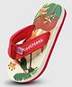 Toothless Animals Designed Flip Flops - Red