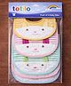 Totilo Baby Cotton Printed Feeding Snap Button Aprons Bibs Everyday Use (Pack of 4)