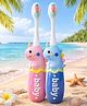 Totilo Baby Toothbrush, Soft & Safe First Toothbrush for Kids (Pack of 2)- Pink & Blue