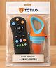 Totilo Remote Shape Baby Teether And BPA Free Silicone Fruit Nibbler- Orange