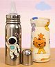Totilo Stainless Steel Bottle With Soft Bottle Cover, 250ML- Astro Design & Yellow