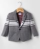 Noddy Full Sleeves Chevron Designed & Brooch Detailed Blazer - Black & White