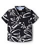 CrayonFlakes Rayon Woven Half Sleeves Floral Printed Shirt - Black