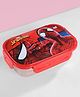 Marvel by SKI Indigo Stainless Steel Lunch Box with 150 ml Steel Inner Dabbi & Spoon cum fork Spiderman Print - Red