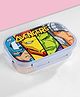 Marvel by SKI Indigo Stainless Steel Lunch Box with 150 ml Steel Inner Dabbi & Spoon cum fork Avengers Print -Light  Grey