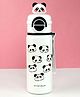 KolorFish Panda Style 700ml Water Bottle for Kids | Leakproof Travel Sipper | BPA-Free | Reusable Cute Design Tumbler | 304 Stainless Steel Inner (Happy White)