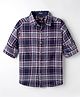 Noddy Full Sleeves Tartan Checked Shirt - Navy Blue