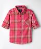 Noddy Full Sleeves Tartan Checked Shirt - Pink