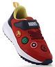 Pine Kids Marvel Velcro Closure Sneakers with Patch Detailing - Red & Blue