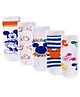 Cute Walk by Babyhug Disney Non Terry Knit Anti-Bacterial Socks with Mickey Mouse Graphic Pack of 5 - White