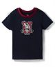 US Polo Assn 100% Cotton Knit Half Sleeves Horse & Text Printed T-Shirt - Navy Blue