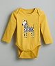 URBANRAC Cotton Knit Full Sleeves Zebra Printed Onesie -  Yellow