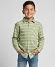 tiny toonzzz Cotton Woven Full Sleeves Striped Shirt - Pista Green