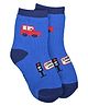 Kid-O-World Cotton Knit Car Designed Socks - Bright Blue