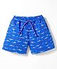 Dapper Dudes Cotton Woven Shorts With Sea Life Print - Blue