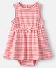 Carter's Cotton Knit Sleeveless Printed Frock With Bloomer - Pink