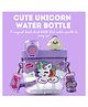 Cots and Cuddles 3D Unicorn Design 2 Compartment 580ml Water Bottle for Kids