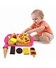 SANJARY Kids Pretend Play Dessert Food Set with Pizza Cake Ice Cream Snacks, Colorful Plastic Kitchen Toys for Role Play Fun Color Design May Vary