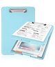 New Pinch A4 Clipboards with Foldable Plastic Clipboard with Built-in Storage and Pen Holder - Ideal for School, Office, Travel - Perfect for Students- Pack of 1 Random color dispatch