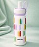Little Surpise Box Brush stroke Jumbo Straw Series Stainless Steel Water Bottle fot kids, Teens and Adults,700 ml - Purple