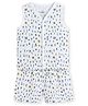The Boo Boo Club Muslin Woven Sleeveless Alphabets Printed Coordinating Tee & Shorts Set - White