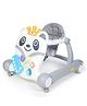 PLAYROOTS Baby Musical Walker with Adjustable Height, Light-Up Toy Panel & 360° Rotating Wheels - White