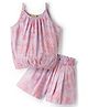 Tiara Cotton Modal Knit Sleeveless Floral Printed Coordinating Top & Shorts Set - Lilac