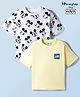 HoneyHap Disney Single Jersey Knit Half Sleeves T-Shirts with Mickey Mouse Graphic Pack of 2 - Multicolor
