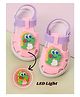 Yellow Bee LED Dinosaur Applique Detailed Sandals - Pink