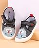 Cute Walk by Babyhug Velcro Closure Printed Casual Shoes  - Black