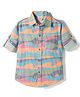 Rikidoos Cotton Woven Full Sleeves Abstract Printed Shirt - Light Blue