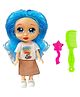 FunBlast Height 15 cm Realistic Cute Doll with Long Hair, Beautiful Dress and Comb for Kids  Pack of 1 Doll (Random Color)