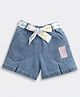 Barbie by Tiny Girl Cotton Woven Mattel Featuring Barbie Malibu West Coast Text Patch Detailed Shorts - Blue