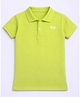 HRIT Cotton Knit Half Sleeves Solid Polo Tee -  Neon Green