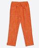 Charkhee Cotton Woven Textured Trouser - Orange